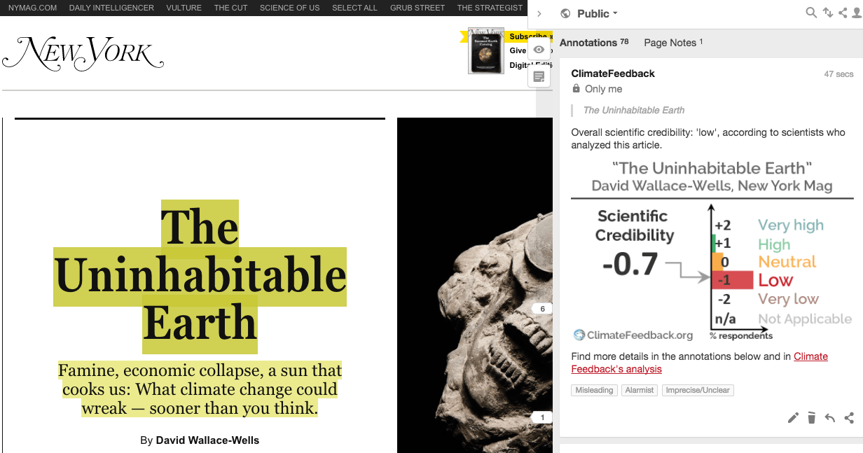 Scientists explain what New York Magazine article on "The Uninhabitable Earth" gets wrong